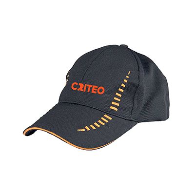 OS Baseball Sandwich Peak Polyester Cap 150g 6 Panel with Stripe