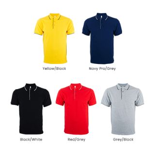 OS CVC Honeycomb Tipped Collar & Cuff 230gsm Polo Shirt
