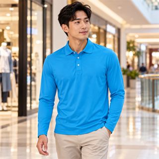 OS Quick Dry CVC Long Sleeve 200gsm Polo Shirt