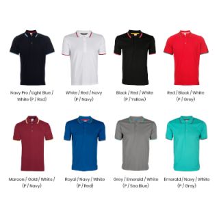 OS Quick Dry CVC Tipped Collar & Cuff 200gsm Polo Shirt
