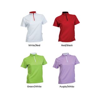OS Quick Dry Female Microfiber Half-Zip 170gsm Mock Neck Shirt