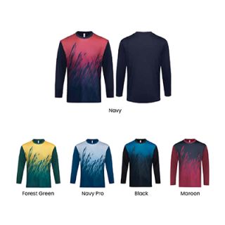 OS Quick Dry Sublimation Mini Eyelet Long Sleeve 150gsm T-Shirt 03