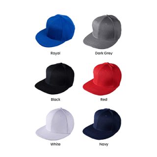 OS Snapback Polyester Plain Cap 210g 6 Panel