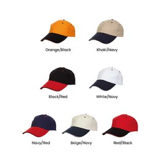OS Two Tone Baseball Cotton Brush Cap 200g 6 Panel 02