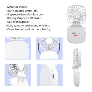 POCKET Foldable Mini Fan with Lanyard - 300mAh 08