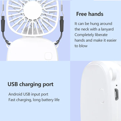POCKET Foldable Mini Fan with Lanyard - 300mAh 06