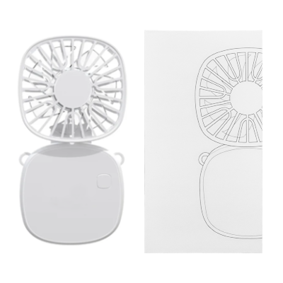 POCKET Foldable Mini Fan with Lanyard - 300mAh 07