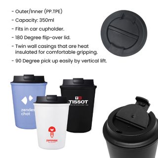 PP Double Wall Mug - 350ml 09