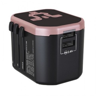 Premium Travel Adapter Dual USB Hub with Smart Charge 2.4A 03