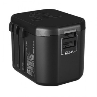 Premium Travel Adapter Dual USB Hub with Smart Charge 2.4A 04