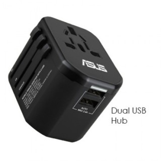 Premium Travel Adapter Dual USB Hub with Smart Charge 2.4A 06
