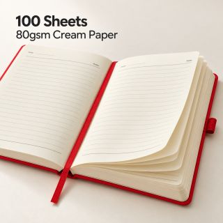 PU Fabric Hard Cover A5 Notebook with Pen Loop 04