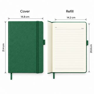 PU Fabric Hard Cover A5 Notebook with Pen Loop 06