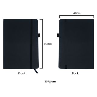 PU Fabric Hard Cover A5 Notebook with Pen Loop 10