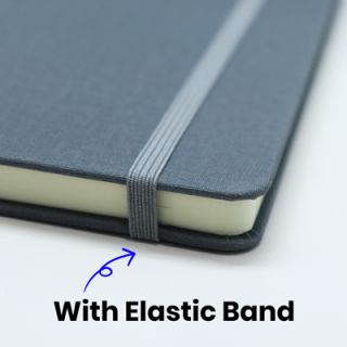 PU Fabric Hard Cover A5 Notebook with Pen Loop 08