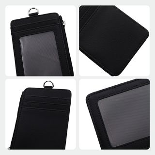 PU ID Holder with Open Zippered Wallet 04