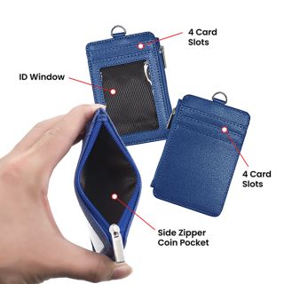 PU ID Holder with Open Zippered Wallet 05