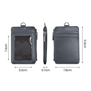PU ID Holder with Open Zippered Wallet 07