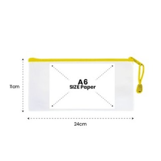 PVC Frosted Zipper Pouch - A6 Size 06