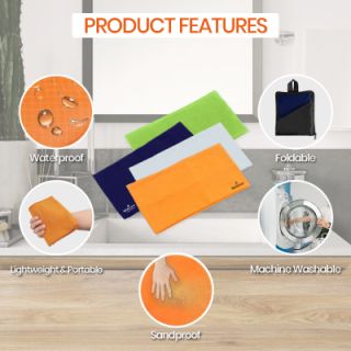 QVA Quick Dry Towel with Zipper Pouch - 50g 10