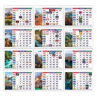 Racing Horse Wire-O Desk Calendar 2027 04