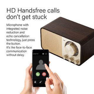 Retro Wooden Bluetooth Speaker with FM Radio - 1800mAh Battery 06