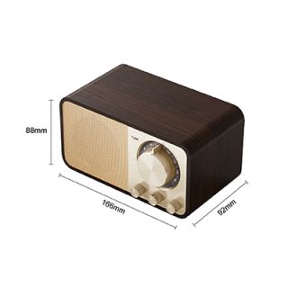 Retro Wooden Bluetooth Speaker with FM Radio - 1800mAh Battery 07