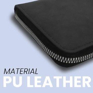 RFID Leather Travel Passport Cards Holder Zippered Strap 03