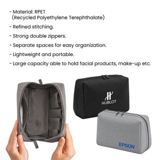 rPET Organizer Tech Toiletry Travel Pouch 10