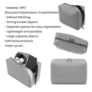 rPET Organizer Tech Toiletry Travel Pouch 10