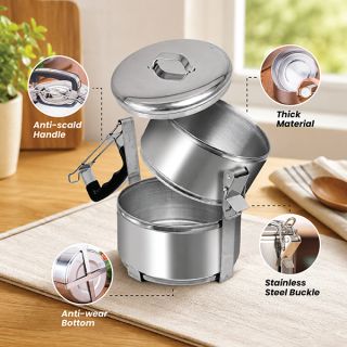 Signature 2 Tier Stainless Steel Tiffin Box - 14cm