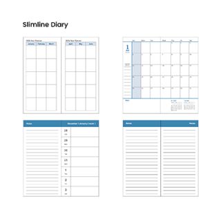 Slimline Leatherette Diary 05