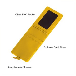 Smooth PU ID Holder Flip Open Wallet 04