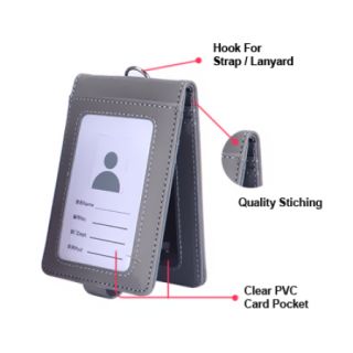 Smooth PU ID Holder Flip Open Wallet 06