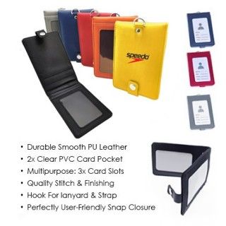 Smooth PU ID Holder Flip Open Wallet 09