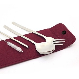 Snap Closure Felt Pouch 06