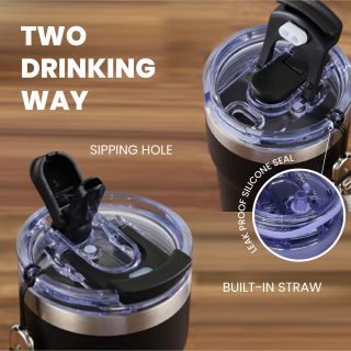 SNAPSIP Stainless Steel Bottle with Strap - 600ml 03