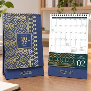 Songket Wire-O Desk Calendar 2027 02
