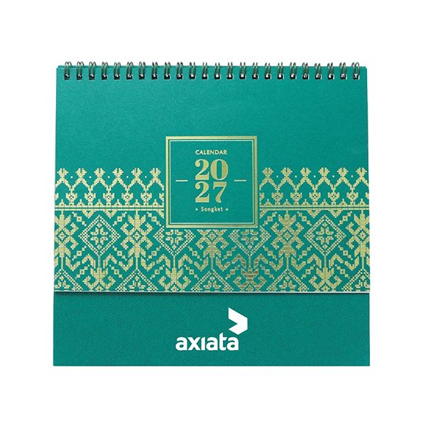 Songket H Wire-O Desk Calendar 2027