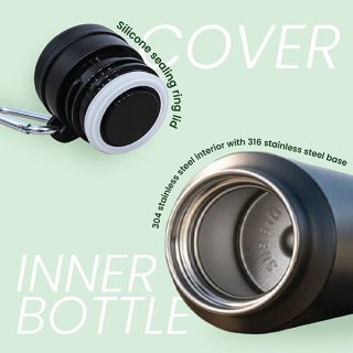 Stainless Steel Bottle With Carabiner - 450ml 03