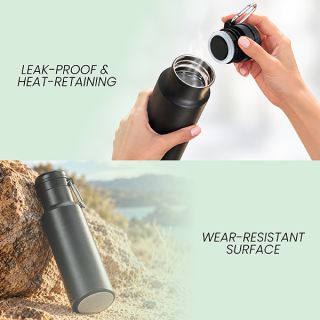 Stainless Steel Bottle With Carabiner - 450ml 05
