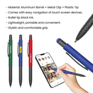 TOUCH Stylus Press Action Aluminum Ball Pen 07