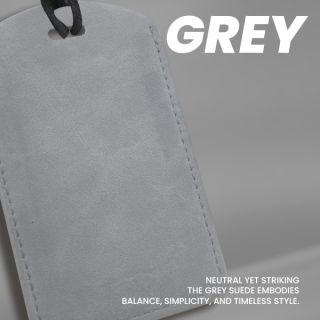 SUEDE PU ID Card Holder with Key Ring 07
