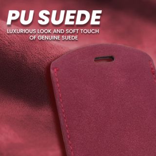 SUEDE PU ID Card Holder with Key Ring 03