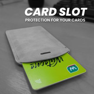 SUEDE PU ID Card Holder with Key Ring 05