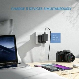 SWIFT Travel Adapter Triple USB and Type-C Charger 08