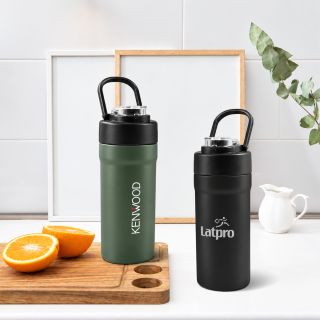 TIGO Stainless Steel Bottle with Straw Carry Handle - 680ml