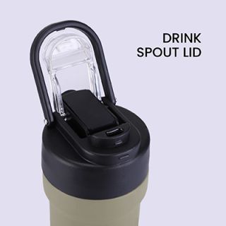 TIGO Stainless Steel Bottle with Straw Carry Handle - 680ml 06