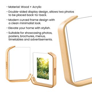 Transparent Acrylic with L-Shape Wood Frame 09