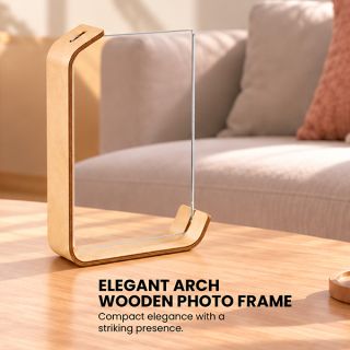 Transparent Acrylic with L-Shape Wood Frame 05